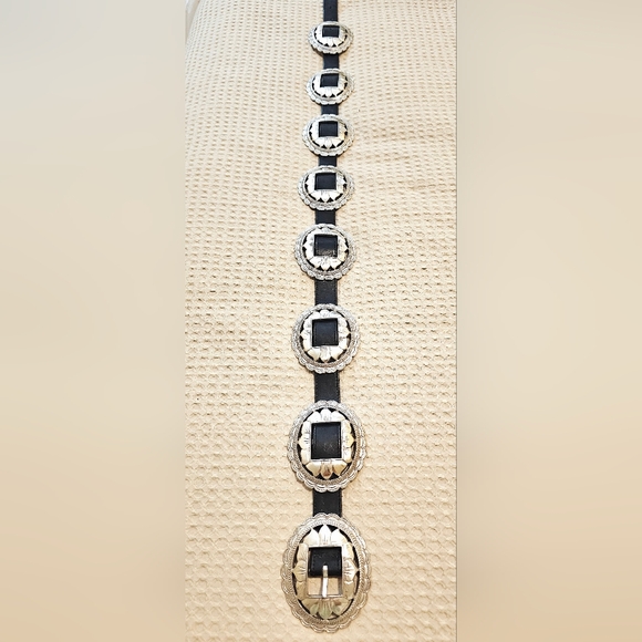 Vintage 1990s Brighton sunflower concho belt SIze Medium - Picture 8 of 11